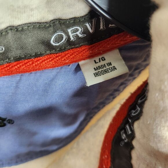 Orvis Mens 1/4 Zip Ribbed Mock Neck Long Sleeve Pullover Sweatshirt Size Large - Picture 5 of 8